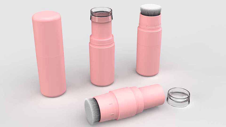Pudra Stick Tube, fırça başı ilə